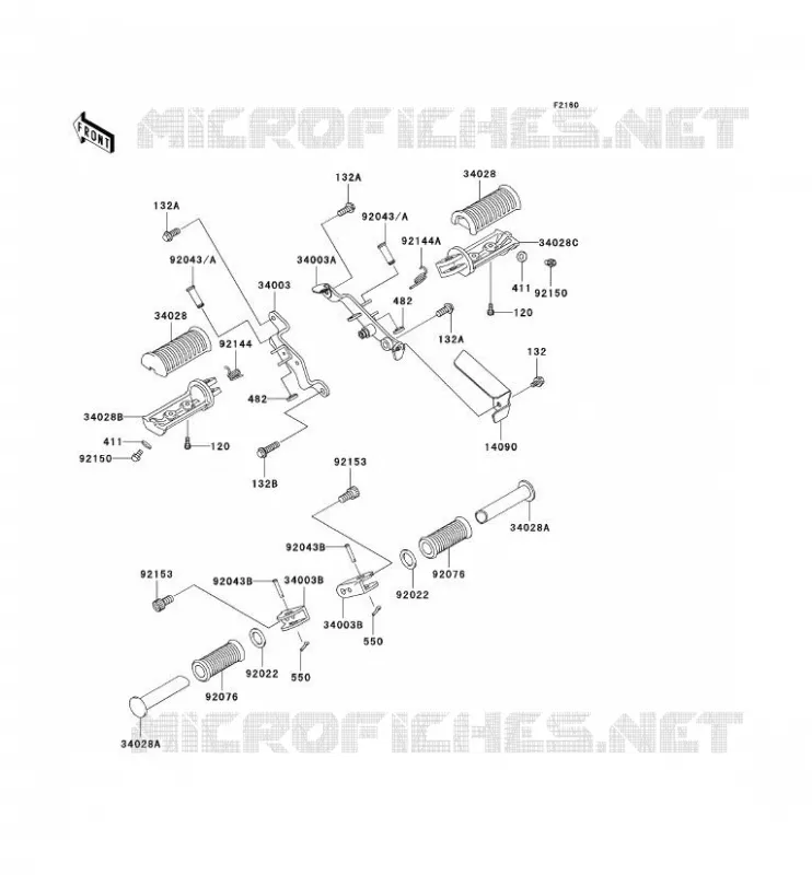 FOOTREST Kawasaki MOTOS 125 2004 ELIMINATOR 125  BN125-A7
