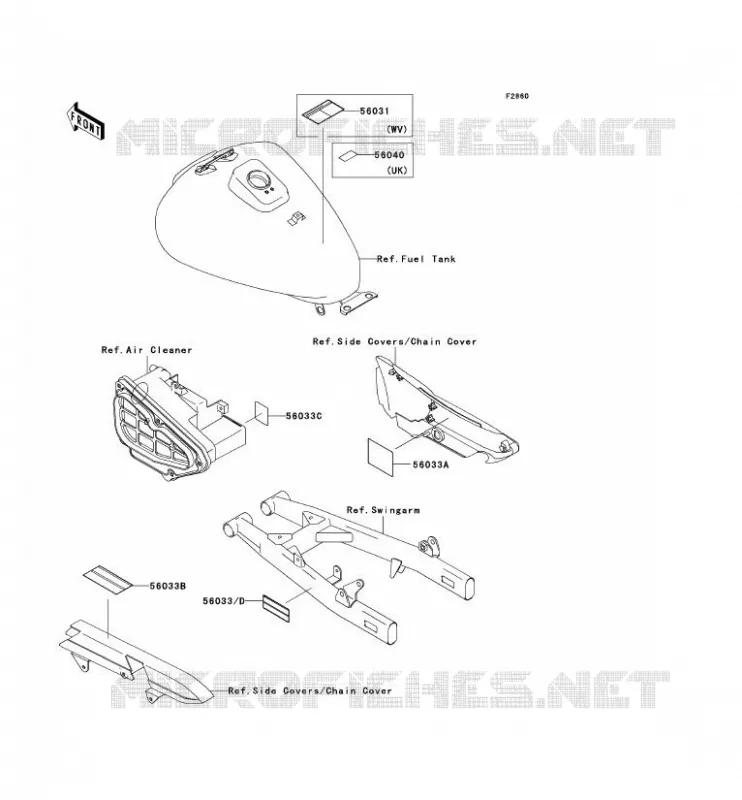 LABELS Kawasaki MOTOS 125 2007 ELIMINATOR 125  BN125A7F