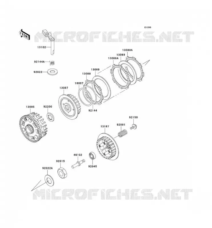 CLUTCH Kawasaki MOTOS 125 2007 ELIMINATOR 125  BN125A7F