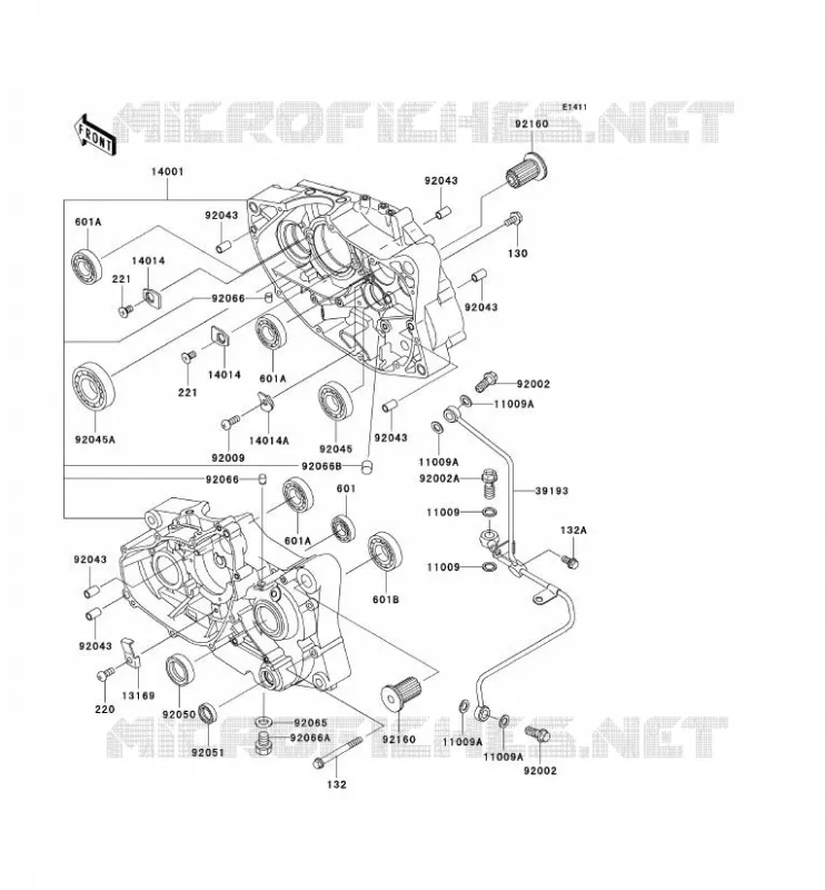 CRANKCASE(S) Kawasaki MOTOS 125 2005 ELIMINATOR 125  BN125-A8