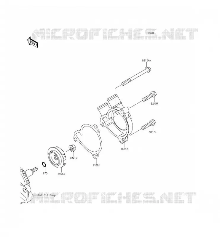 WATER PUMP Kawasaki MOTOS 250 2015 Z250SL ABS  BR250FFF