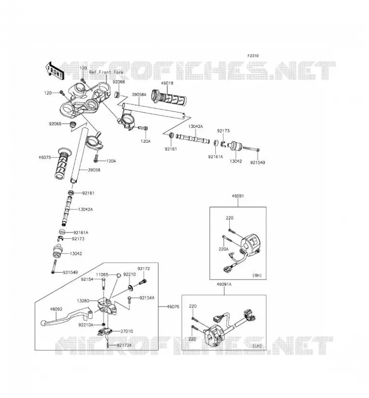 HANDLEBAR Kawasaki MOTOS 250 2015 NINJA 250SL  BX250AFS