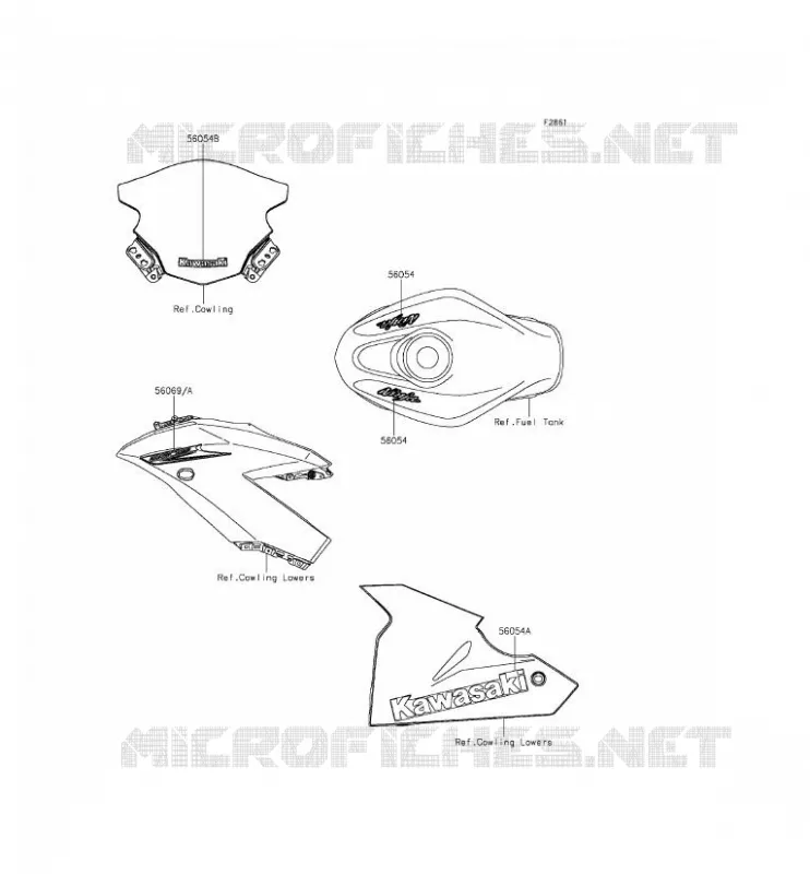 STICKER(VERT)(BLANC) Kawasaki MOTOS 250 2015 NINJA 250SL  BX250AFS