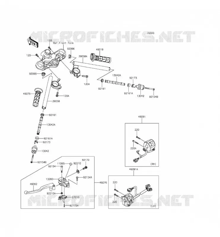 HANDLEBAR Kawasaki MOTOS 250 2015 NINJA 250SL  BX250AFS