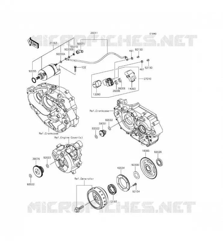 STARTER MOTOR Kawasaki MOTOS 250 2015 NINJA 250SL  BX250AFSA