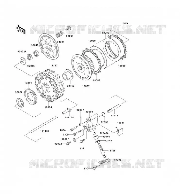 CLUTCH Kawasaki MOTOS 650 1999 W650  EJ650-A1