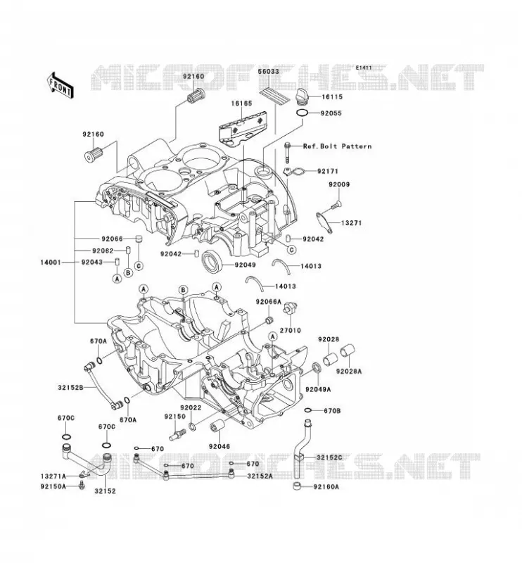 CRANKCASE(S) Kawasaki MOTOS 650 2001 W650  EJ650-A3