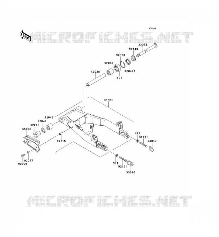 SWINGARM Kawasaki MOTOS 650 2001 W650  EJ650-A3