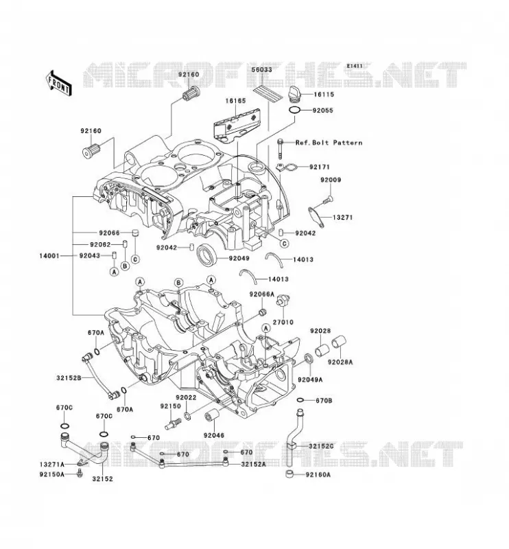 CRANKCASE(S) Kawasaki MOTOS 650 2002 W650  EJ650-A4