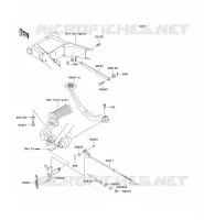BRAKE PEDAL   TORK LINK voor Kawasaki W650 2002
