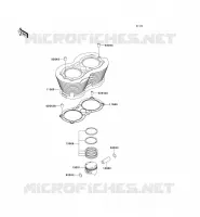 CYLINDER   PISTON  voor Kawasaki W650 2002