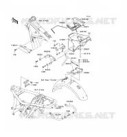 FRAME PARTS (COUVERTURE) voor Kawasaki W650 2002