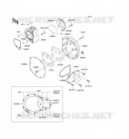 RIGHT ENGINE COVER(S) voor Kawasaki W650 2002