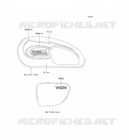 STICKER(SILVER/OLIVE) voor Kawasaki W650 2002