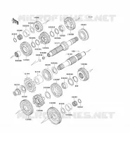 TRANSMISSION voor Kawasaki W650 2002