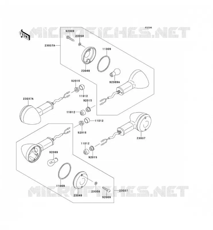 INDICATORS Kawasaki MOTOS 650 2002 W650  EJ650-A4