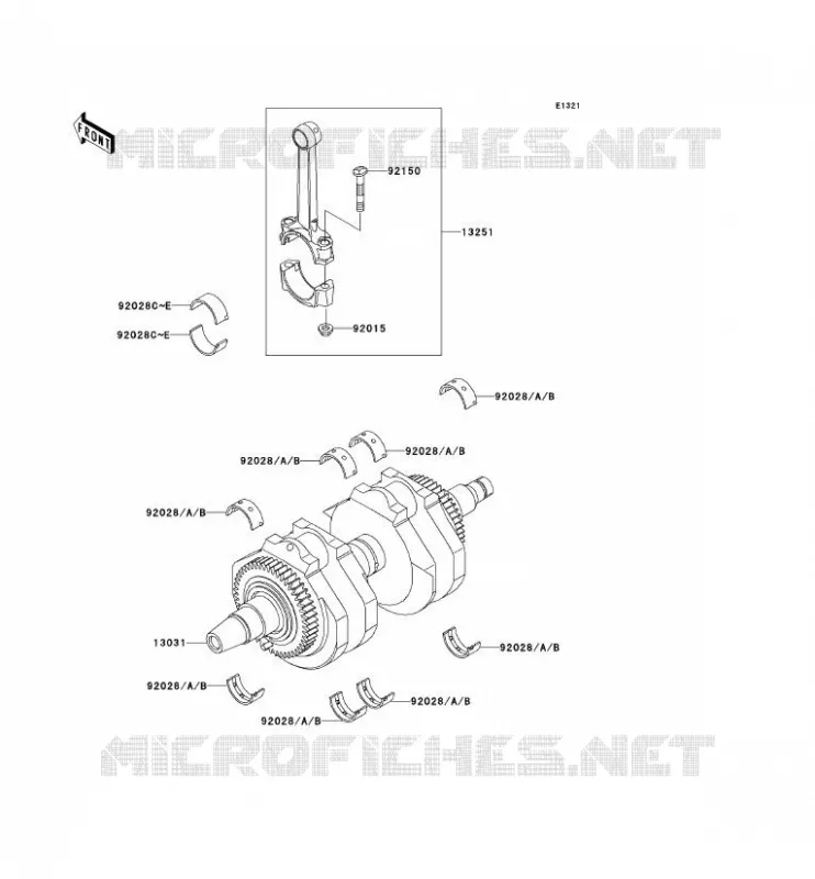 CRANKSHAFT Kawasaki MOTOS 650 2006 W650  EJ650C6F