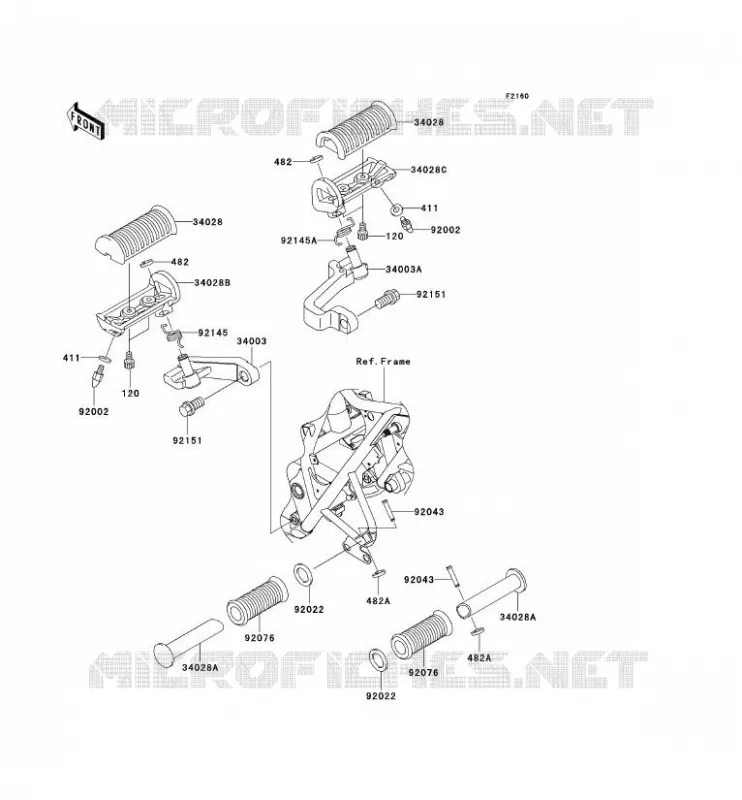 FOOTREST Kawasaki MOTOS 650 2006 W650  EJ650C6F