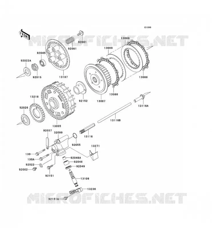 CLUTCH Kawasaki MOTOS 650 2005 W650  EJ650-C7P
