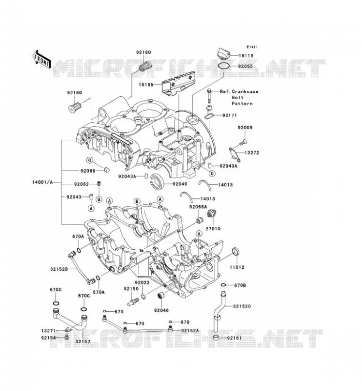 CRANKCASE(S) Kawasaki MOTOS 800 2011 W800  EJ800ABF
