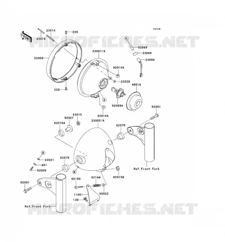 LENS(S) Kawasaki MOTOS 800 2011 W800  EJ800ABF