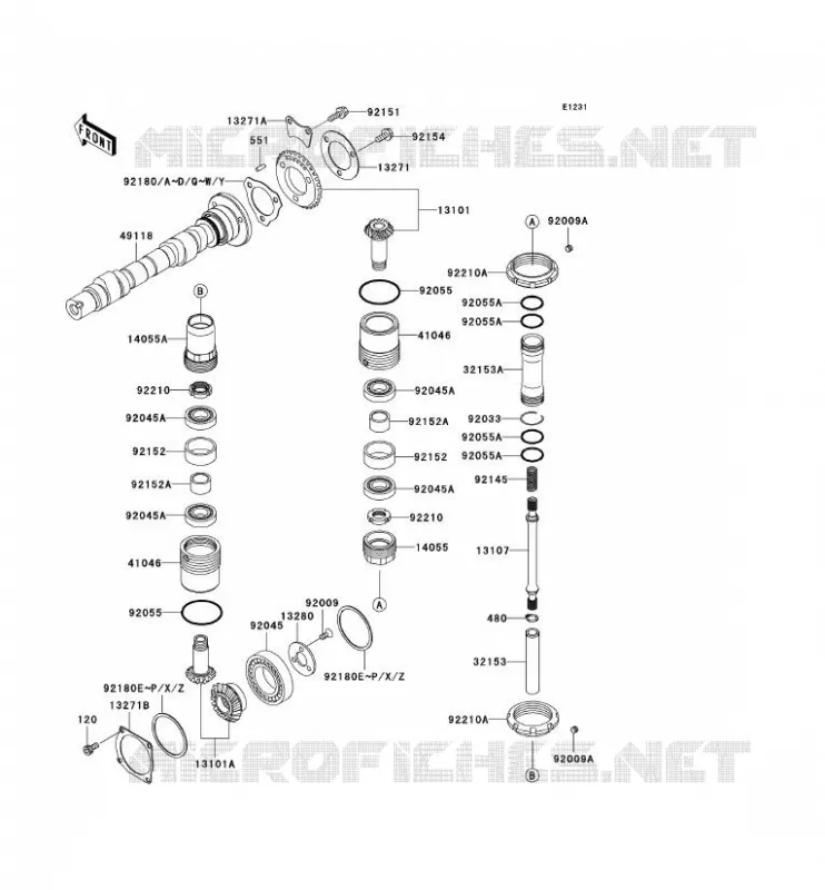 CAMSHAFT - SPROCKET Kawasaki MOTOS 800 2011 W800  EJ800ABF