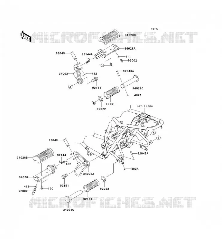 FOOTREST Kawasaki MOTOS 800 2011 W800  EJ800ABF