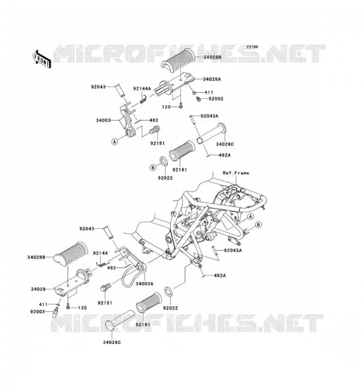 FOOTREST Kawasaki MOTOS 800 2011 W800  EJ800ABS
