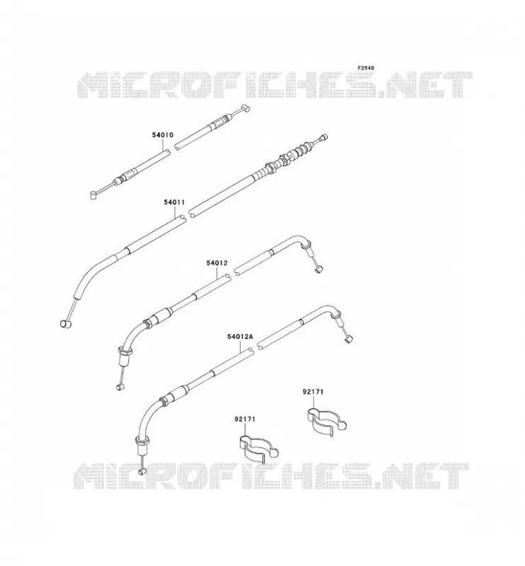 CABLES Kawasaki MOTOS 800 2012 W800  EJ800ACF