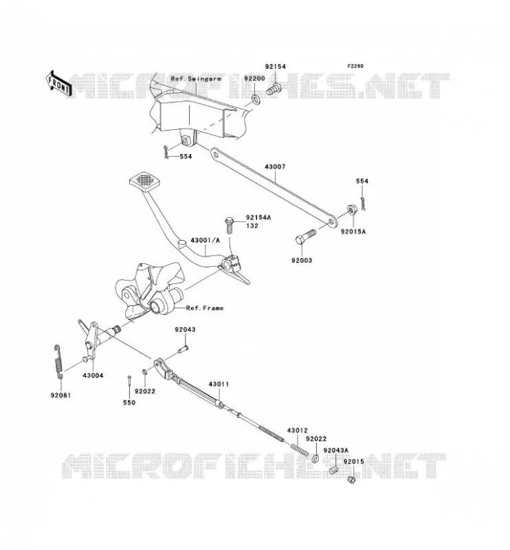 BRAKE PEDAL Kawasaki MOTOS 800 2012 W800  EJ800ACFA