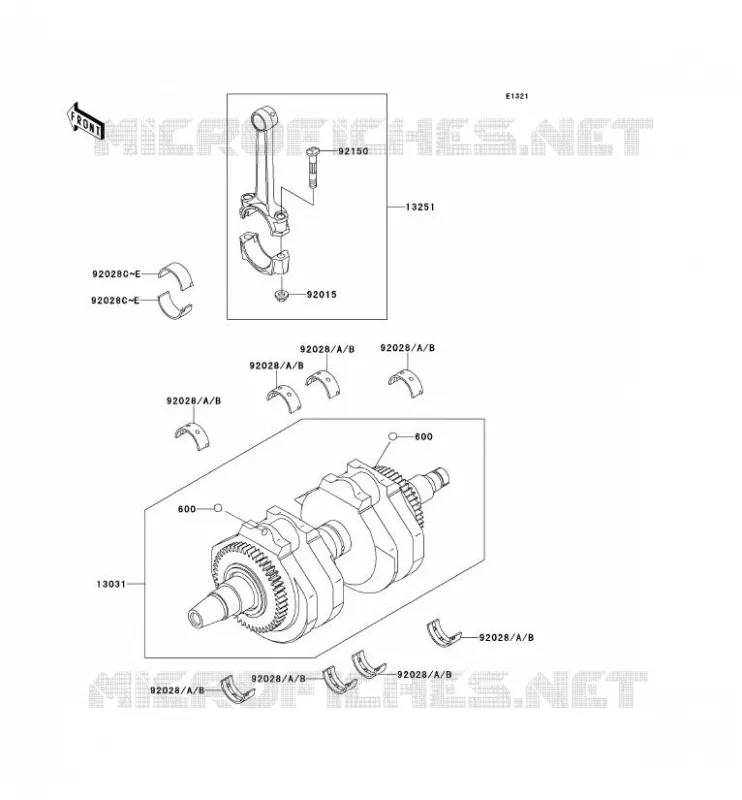 CRANKSHAFT Kawasaki MOTOS 800 2013 W800  EJ800ADF
