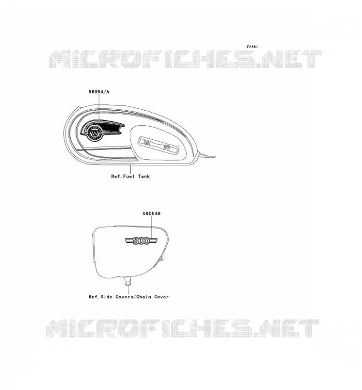 STICKER(EBONY) Kawasaki MOTOS 800 2013 W800  EJ800ADF