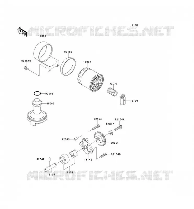OIL PUMP Kawasaki MOTOS 800 2014 W800  EJ800AEF