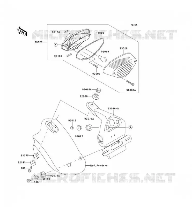 TAILIGHT(S) Kawasaki MOTOS 800 2014 W800  EJ800AEF