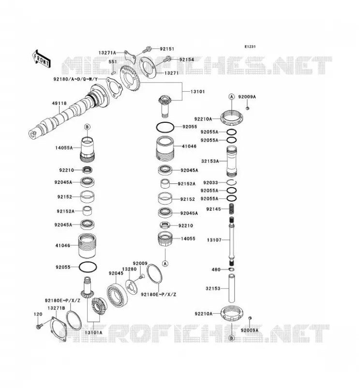 CAMSHAFT - SPROCKET Kawasaki MOTOS 800 2014 W800  EJ800AEFA