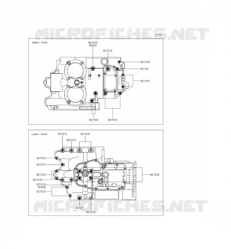 CRANKCASE BOLT Kawasaki MOTOS 800 2015 W800  EJ800AFF