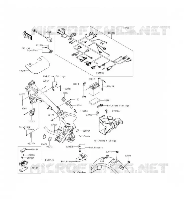 CHASSIS ELECTRICAL EQUIPMENT Kawasaki MOTOS 800 2015 W800  EJ800AFFA