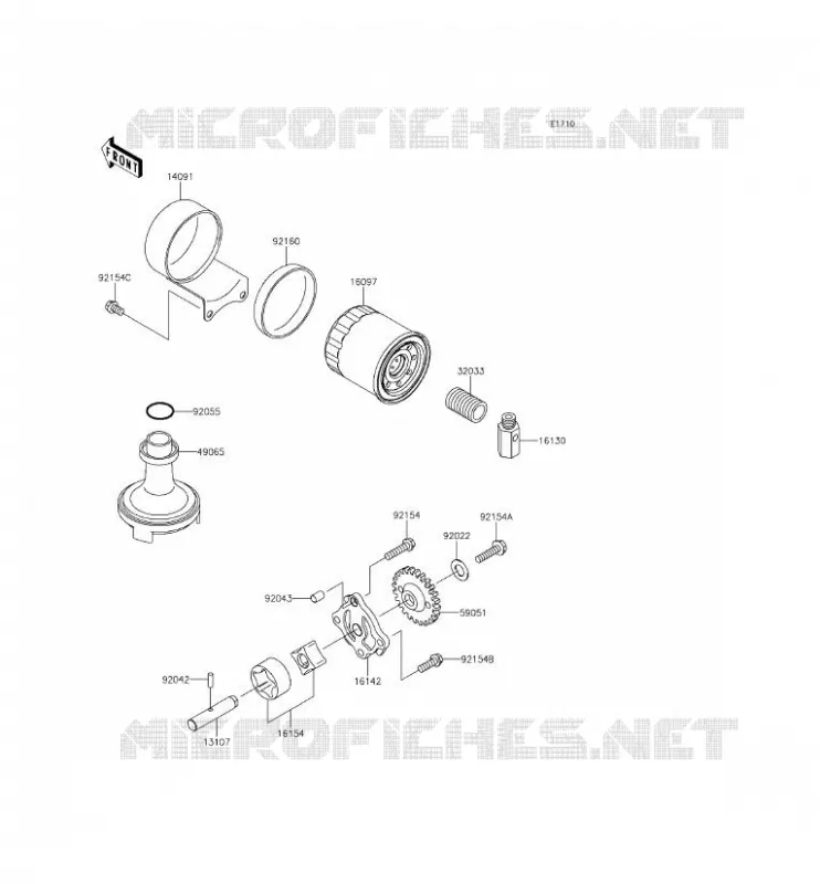 OIL PUMP Kawasaki MOTOS 800 2015 W800  EJ800AFFA