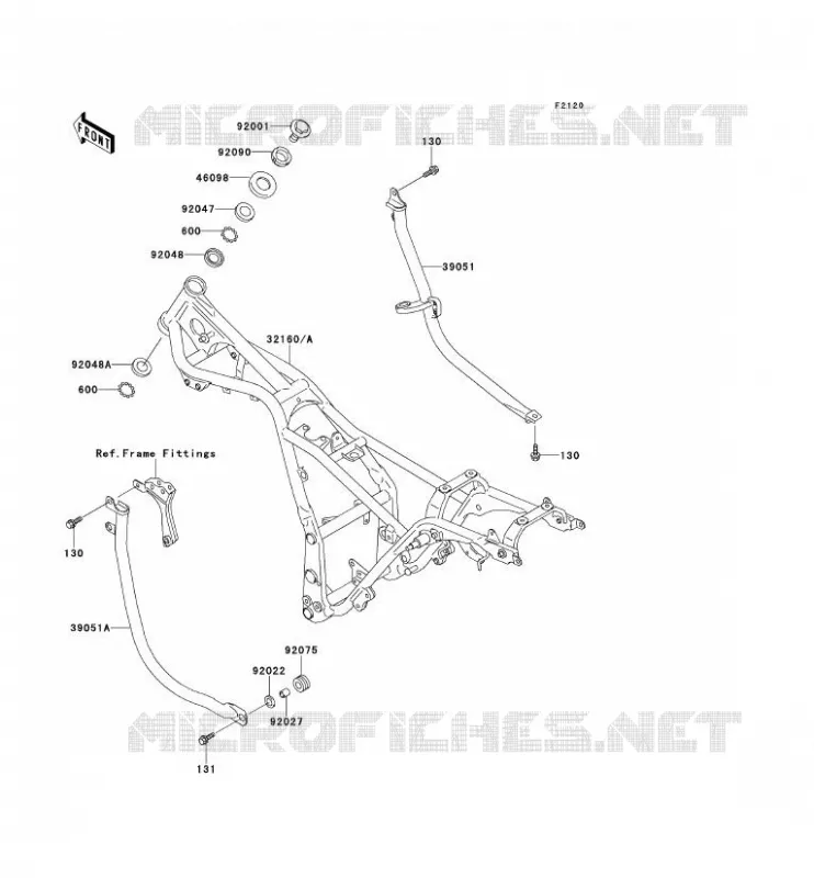 CHASSIS Kawasaki MOTOS 250 1990 ELIMINATOR 250  EL250-D1