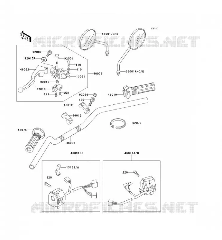 HANDLEBAR Kawasaki MOTOS 250 1990 ELIMINATOR 250  EL250-D1