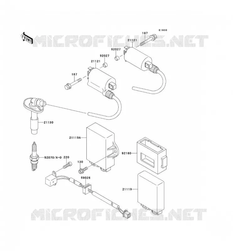 IGNITION SYSTEM Kawasaki MOTOS 250 1991 ELIMINATOR 250  EL250-D2