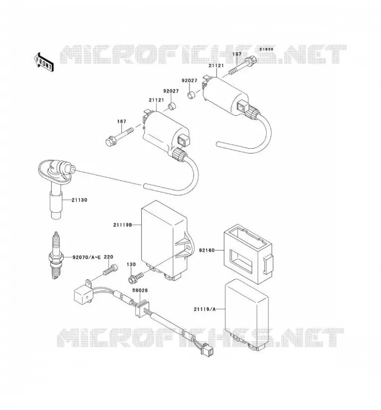 IGNITION SYSTEM Kawasaki MOTOS 250 1991 ELIMINATOR 250  EL250-E1