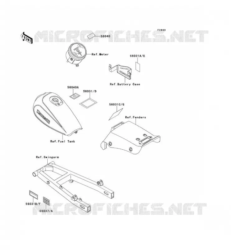 LABELS Kawasaki MOTOS 250 1993 ELIMINATOR 250  EL250-E3
