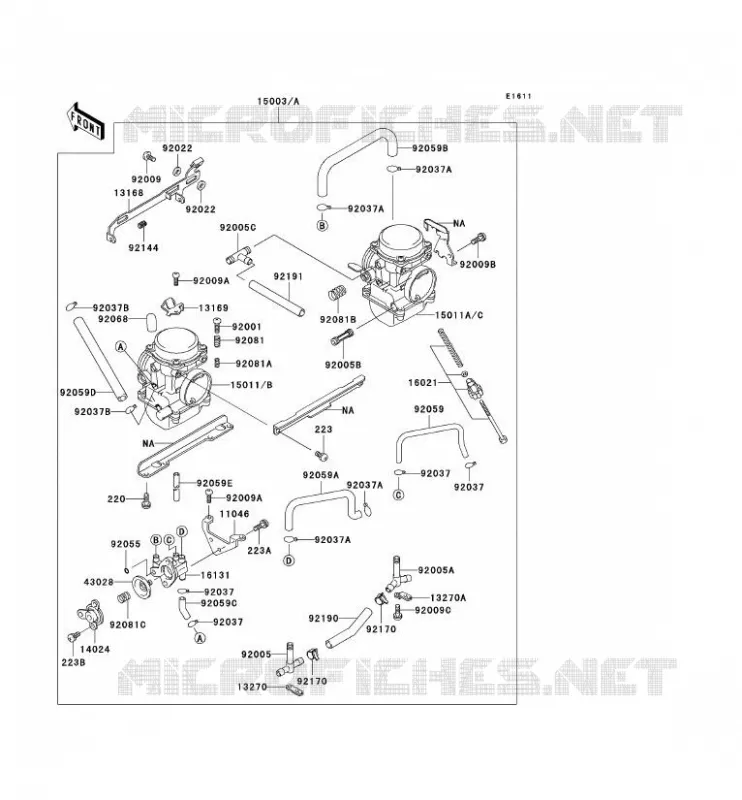 CARBURETOR Kawasaki MOTOS 250 1996 ELIMINATOR 250  EL250-F2