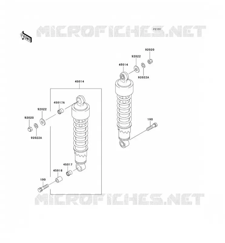 SUSPENSION - SHOCK ABSORBER Kawasaki MOTOS 250 1999 ELIMINATOR 250  EL250-F4