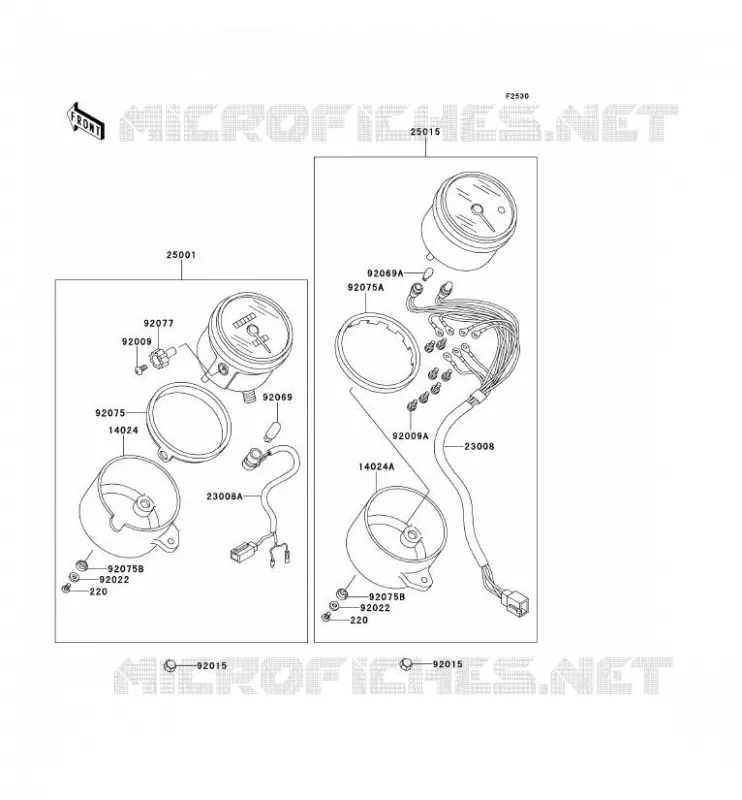 METERS Kawasaki MOTOS 250 2001 ELIMINATOR 250  EL250-F5