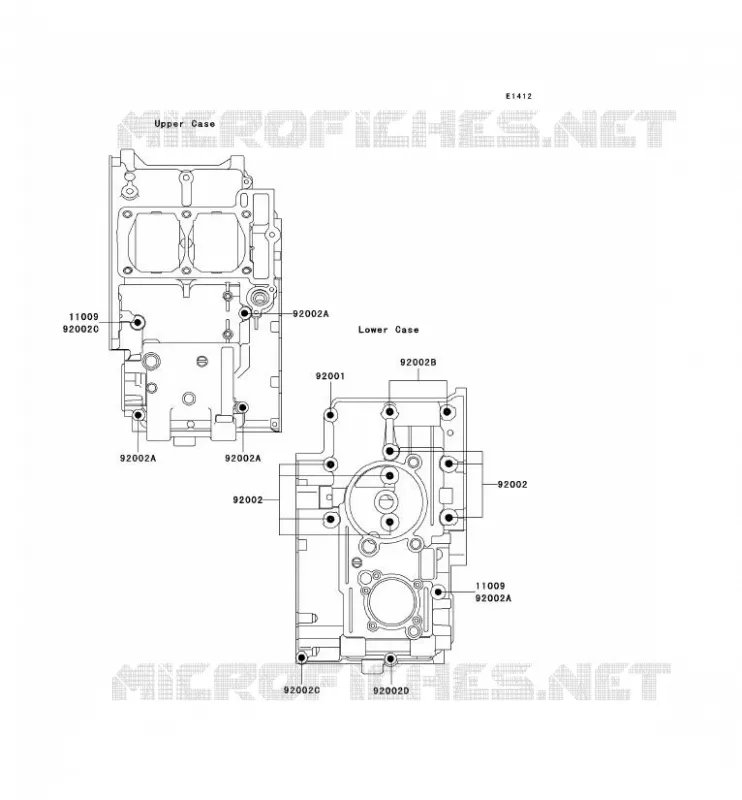 CRANKCASE BOLT Kawasaki MOTOS 250 2003 ELIMINATOR 250  EL250-F6