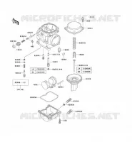 CARBURETOR PARTS voor Kawasaki EN500 1990