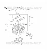 CYLINDER HEAD voor Kawasaki EN500 1990