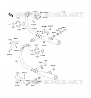 EXHAUST voor Kawasaki EN500 1990
